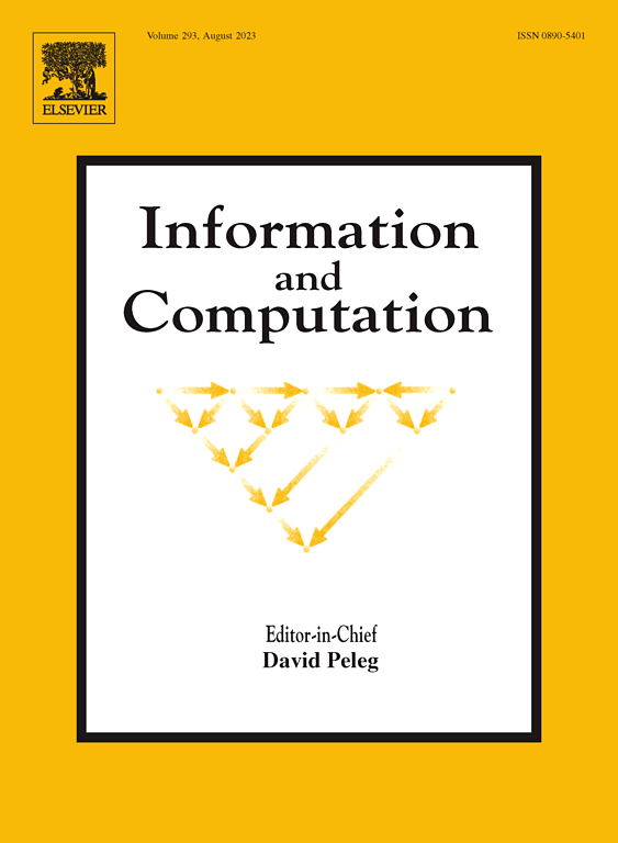 Go to journal home page - Information and Computation